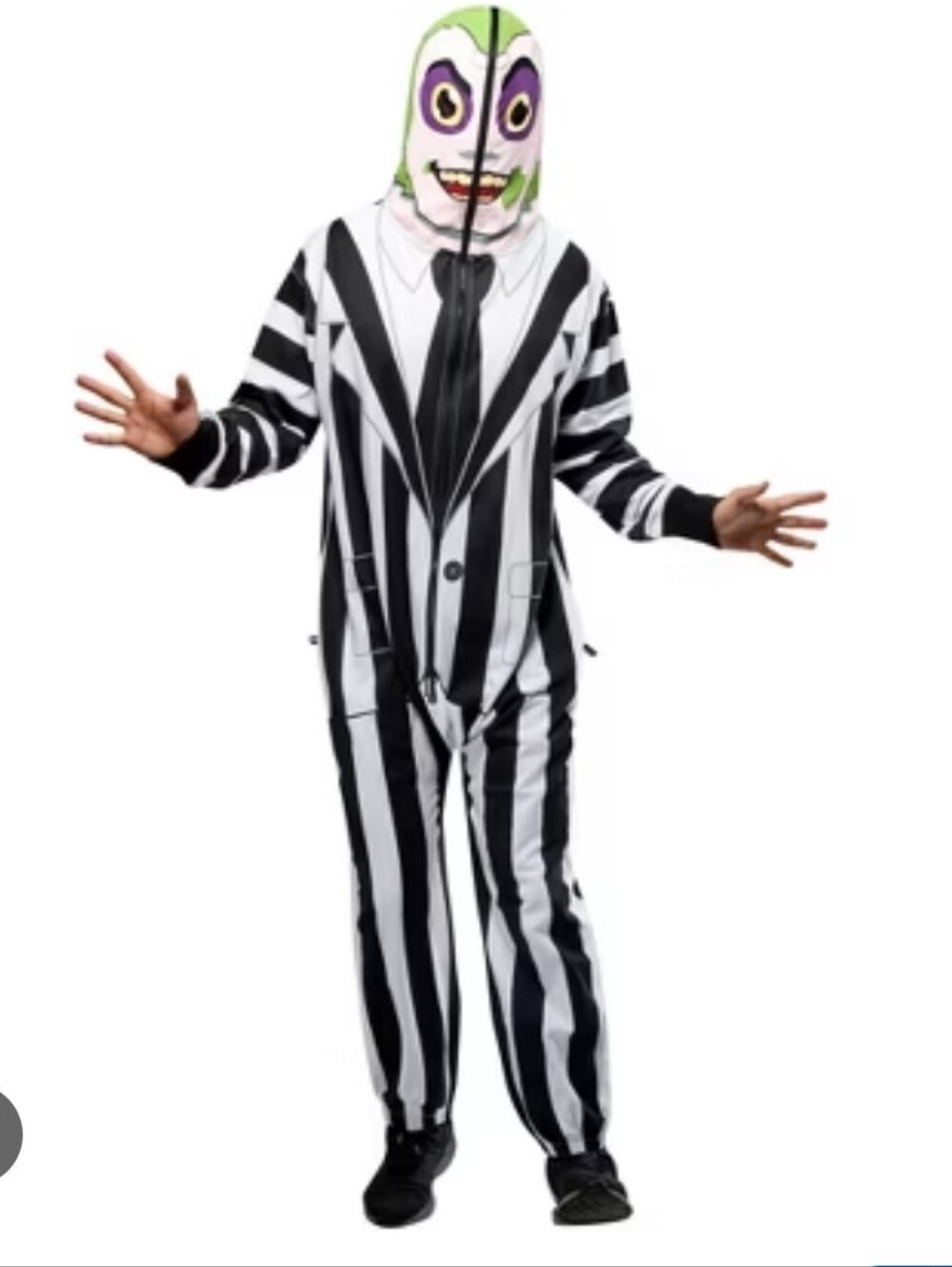 Rubie's Black and White Striped Beetlejuice-Style Adult Costume